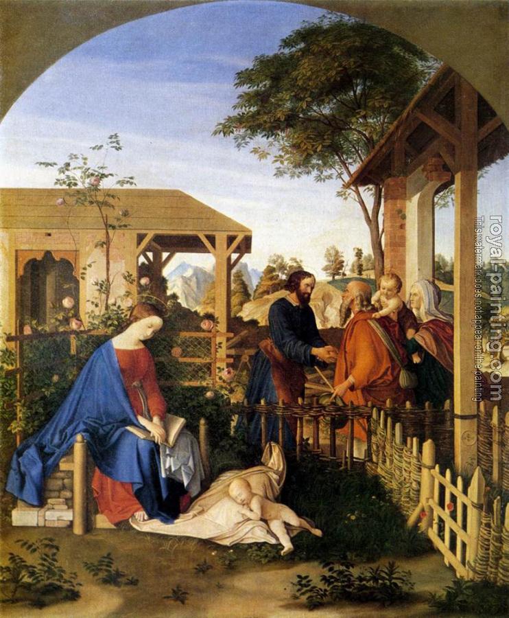 Julius Schnorr Von Carolsfeld : The family Of St John The Baptist Visiting The Family Of Christ